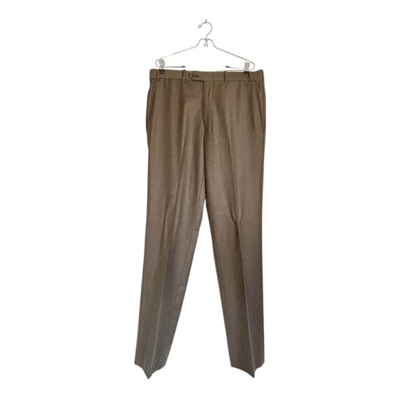 JB Britches Men's Torino Wool Cashmere Dress Slacks in Bark - Sz 34R - Picture 1 of 5